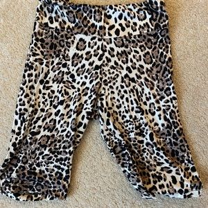 These three boutique leopard biker shorts